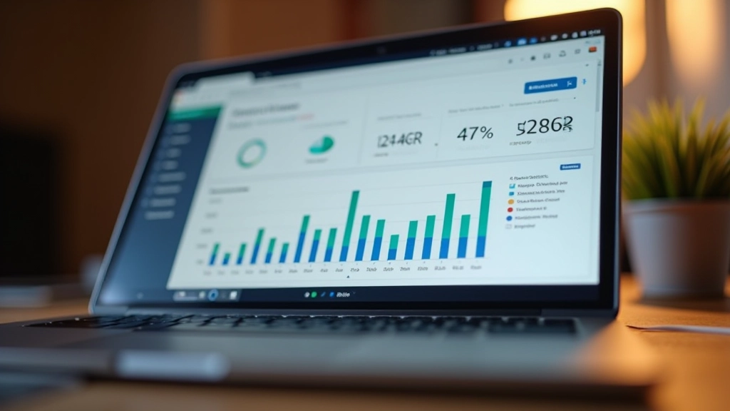 Ordinateur portable avec graphiques financiers