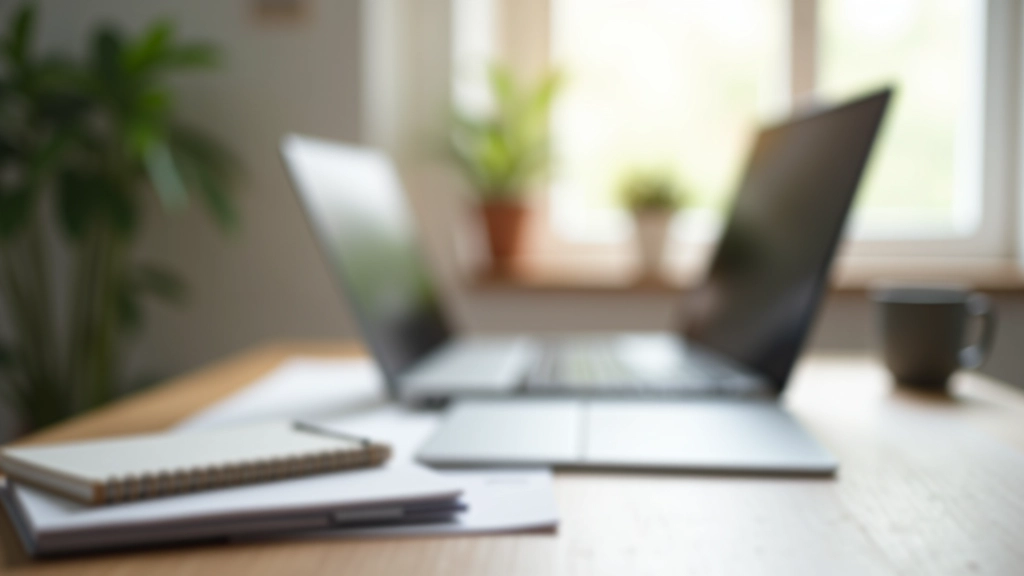 Espace de travail moderne avec ordinateur portable et documents de revenus complémentaires